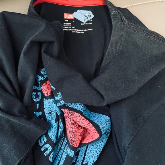 WOMEN'S VINTAGE DIESEL CLASS OF 78 S-S RELAXED T-SHIRT BLACK US SIZE LARGE (L) - Picture 6 of 7